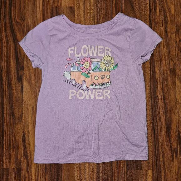 5 For $25 Garanimals Purple Hippie Van Floral Tee Toddler Size 3T - Picture 1 of 4